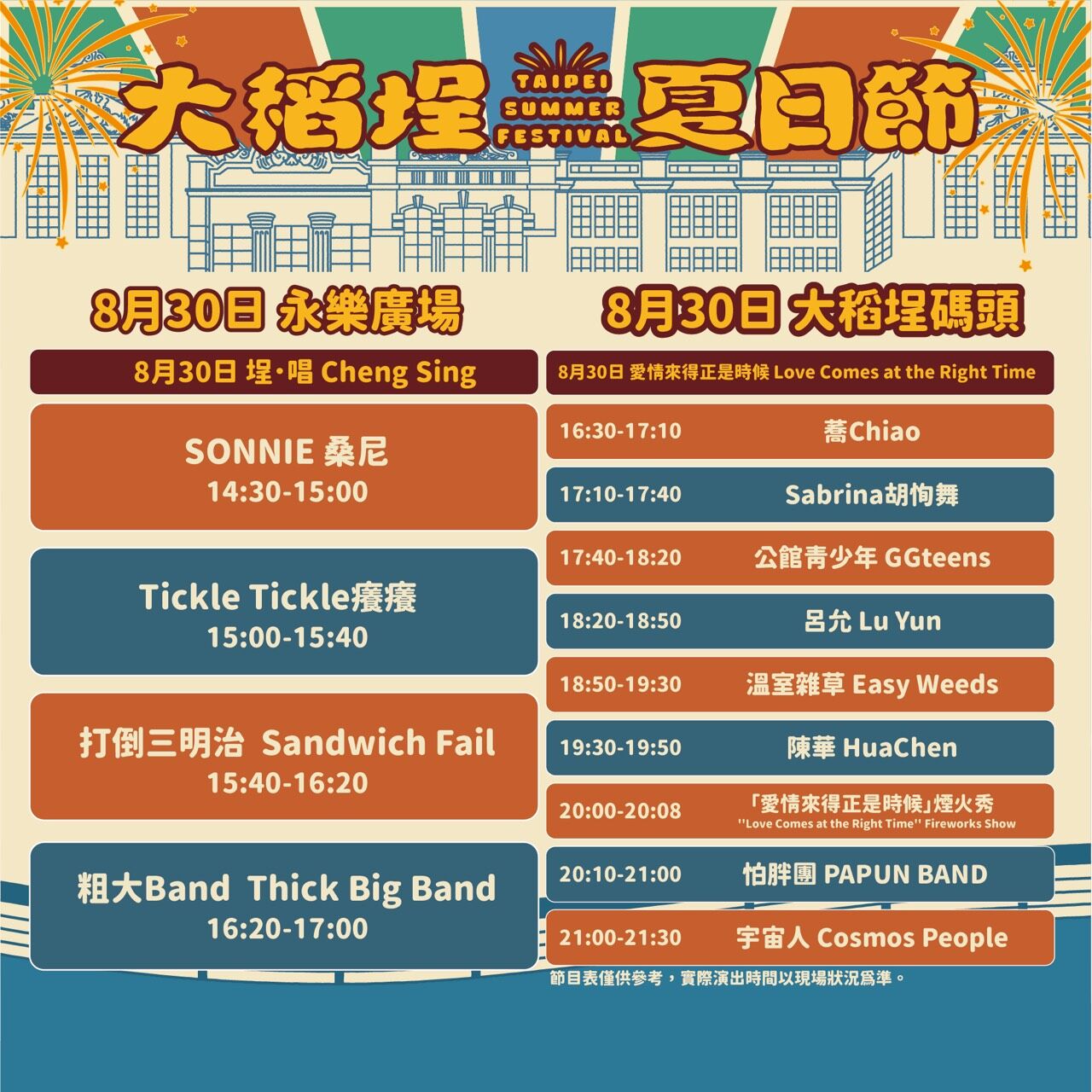 ▲「2025大稻埕夏日節」最終場煙火將在明（30日）晚間8點登場。（圖／觀傳局提供）