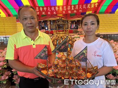清水岩寺普渡人數創高！　台中女砸12萬製作法船蓮花「超渡嬰靈」