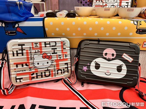 ▲▼7-11再度推出「HUNTER x三麗鷗」活動，集結Hello Kitty、KUROMI 兩大人氣IP，穿上HUNTER經典雨靴、雨衣。（圖／記者林育綾攝）