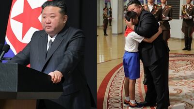 金正恩再度激動飆淚！彎腰擁吻男童「別哭」　家屬捧遺照神情哀戚