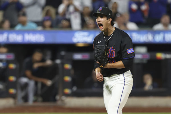 ▲董庭齊夢想初登板！5局6K僅1責失　大都會火力相挺19比9痛宰馬林魚。（圖／達志影像／美聯社）