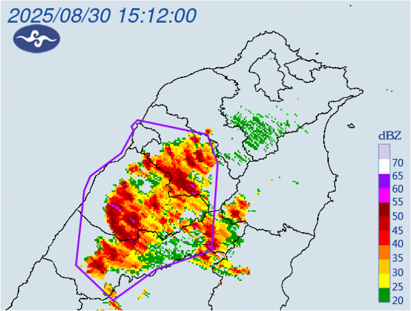 ▲▼大雷雨即時訊息 。（圖／氣象署提供）