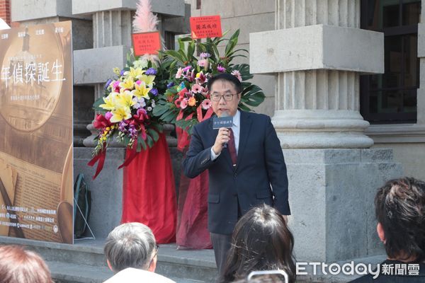 ▲《少年偵探！誕生》全國決選與記者會今於台南司法博物館舉行，明星與市長黃偉哲同台出席。（記者林東良翻攝，下同）