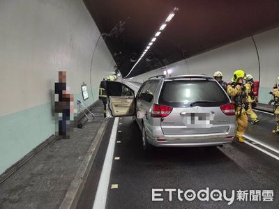 國5雪山隧道自小客引擎冒煙！駕駛急逃生　南向車道一度封閉