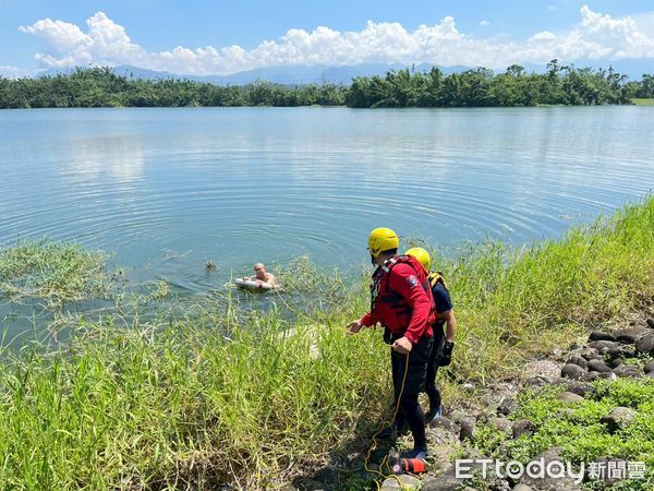 ▲▼  嘉義市消防局蘭潭救溺 演練 。（圖／嘉義市消防局提供）