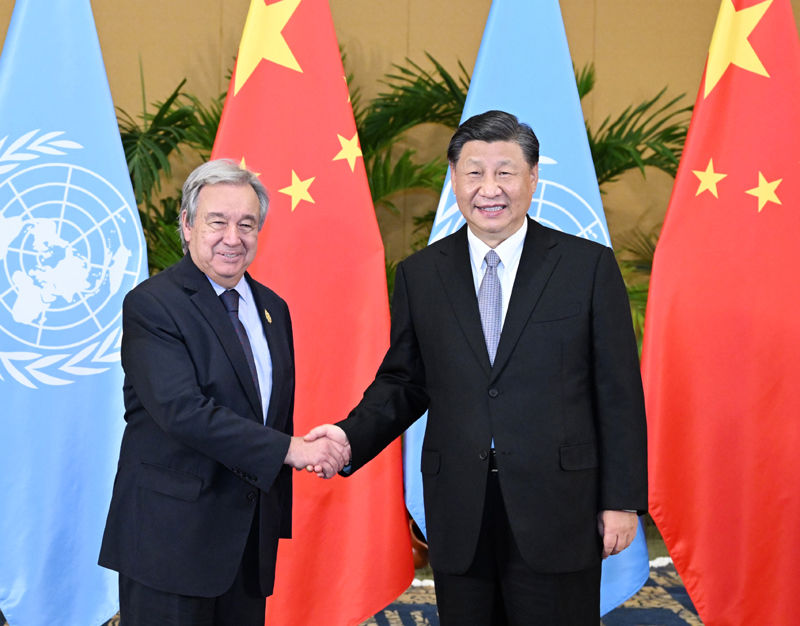 習近平會見聯合國秘書長：中國始終堅定站在歷史正確一邊