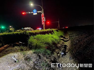 醉騎士人車失控衝進鳳梨田　酒測值0.77涉公共危險罪送辦