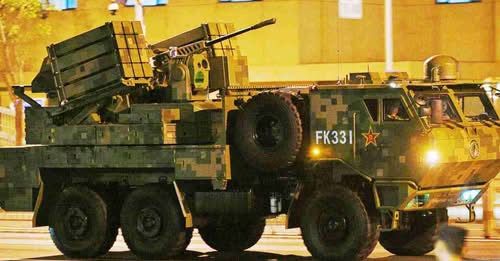 ▲▼「彈炮合一對空防禦系統」FK-3000現身北京天安門閱兵彩排行列。（圖／翻攝自Facebook／中華軍武論壇3.0）