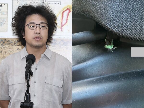 ▲▼沈伯洋「原來要打我被害妄想症？」　直接PO機車尾端針孔鏡頭照。（圖／翻攝沈伯洋臉書）