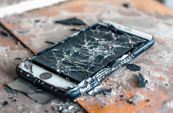 檢調在鄭亦麟住家外的車道查扣鏡面已經碎裂的手機，令人吃驚的是該支手機功能正常，已緊急送往鑑識還原中。（示意圖，東方IC）