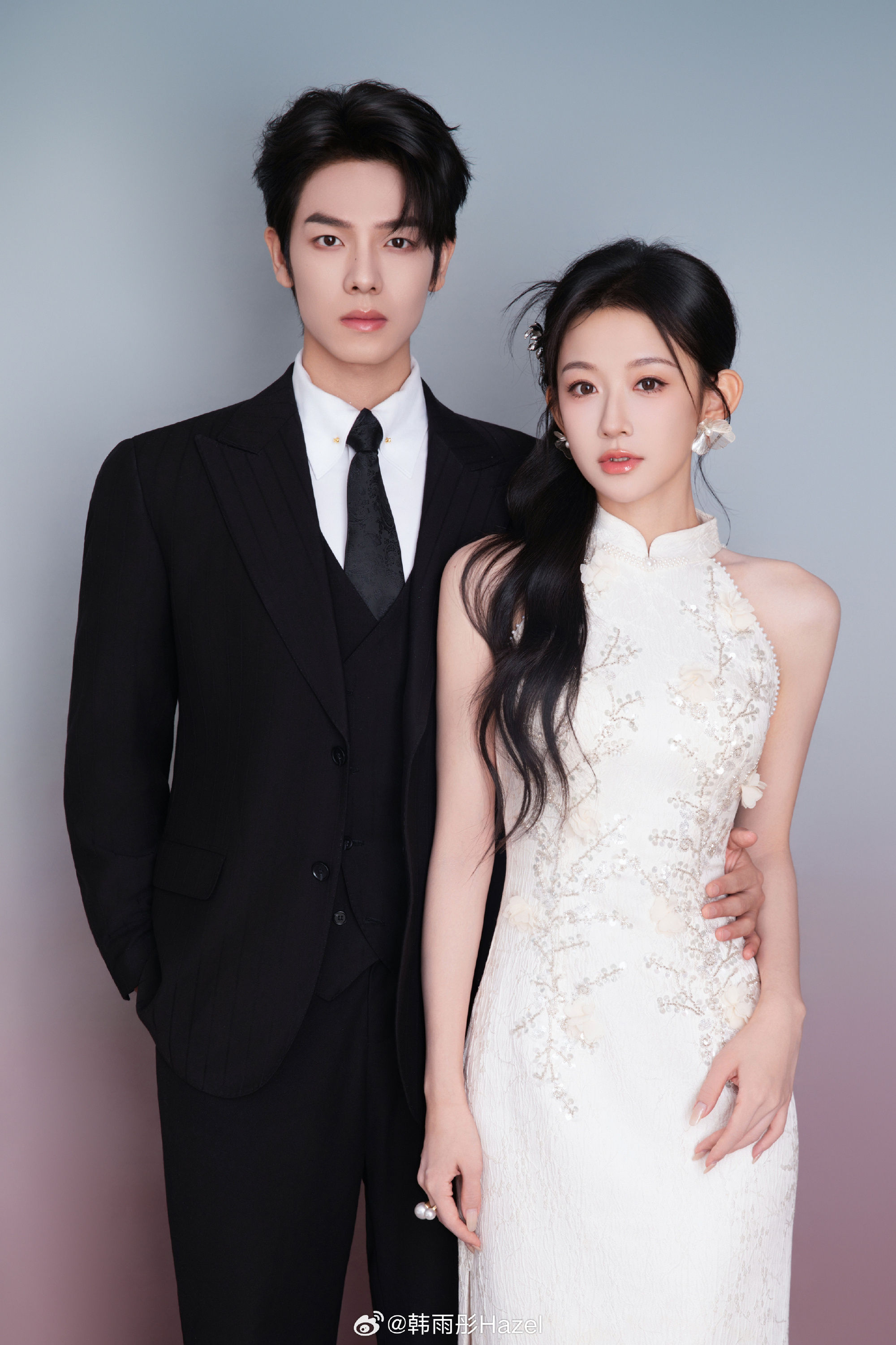 ▲▼短劇人氣CP韓雨彤、曾輝直播遭嗆像母子。（圖／翻攝自微博）