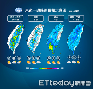熱帶低壓最快明天生成　午後西半部防較大雨勢