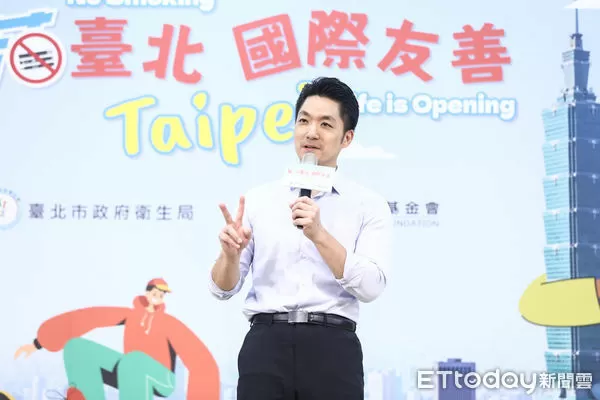 ▲台北市長蔣萬安出席「無菸臺北 國際友善」記者會。（圖／記者林敬旻攝）