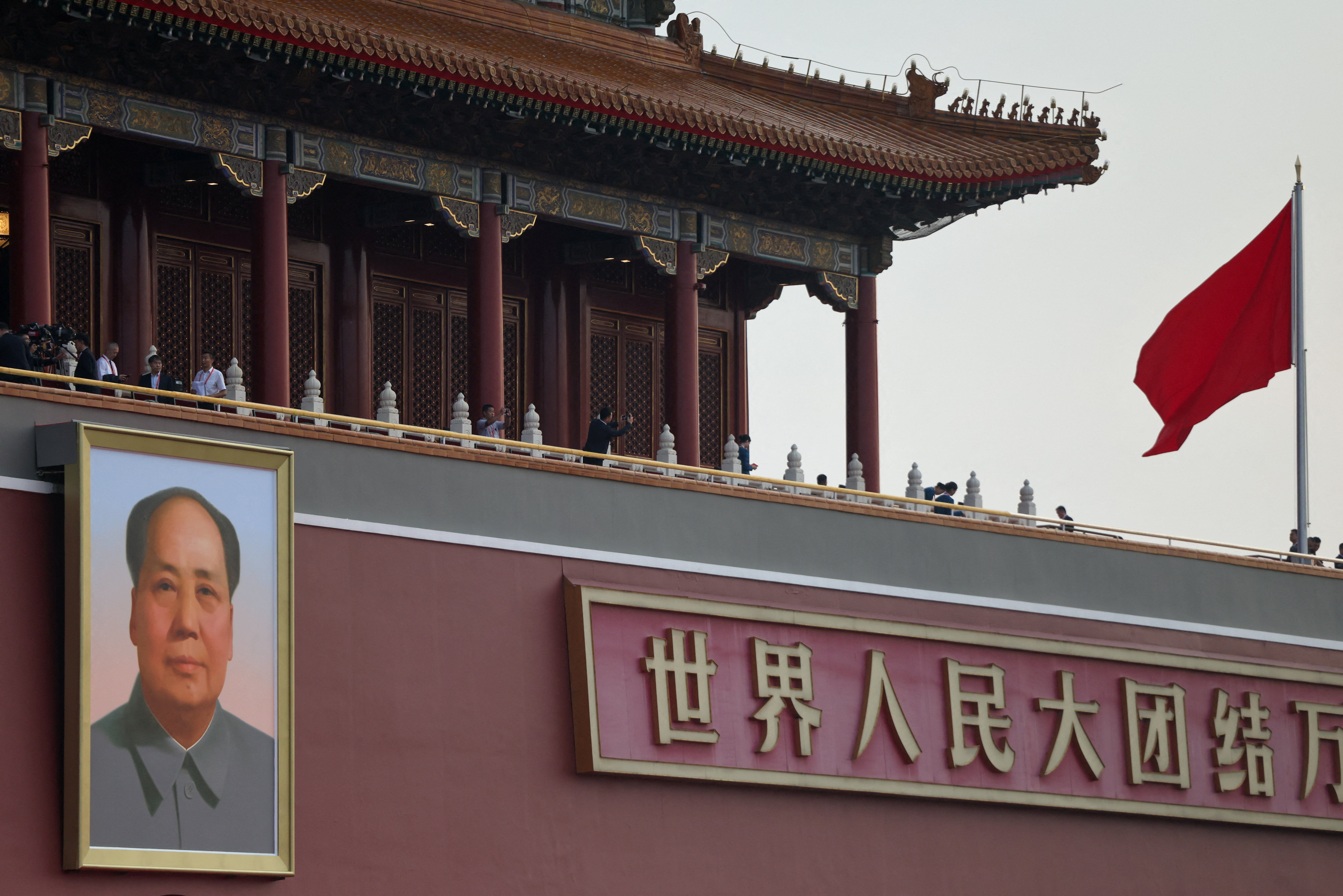 ▲▼中國3日上午在北京天安門進行「中國抗日戰爭暨世界反法西斯勝利80周年」閱兵活動。（圖／路透）