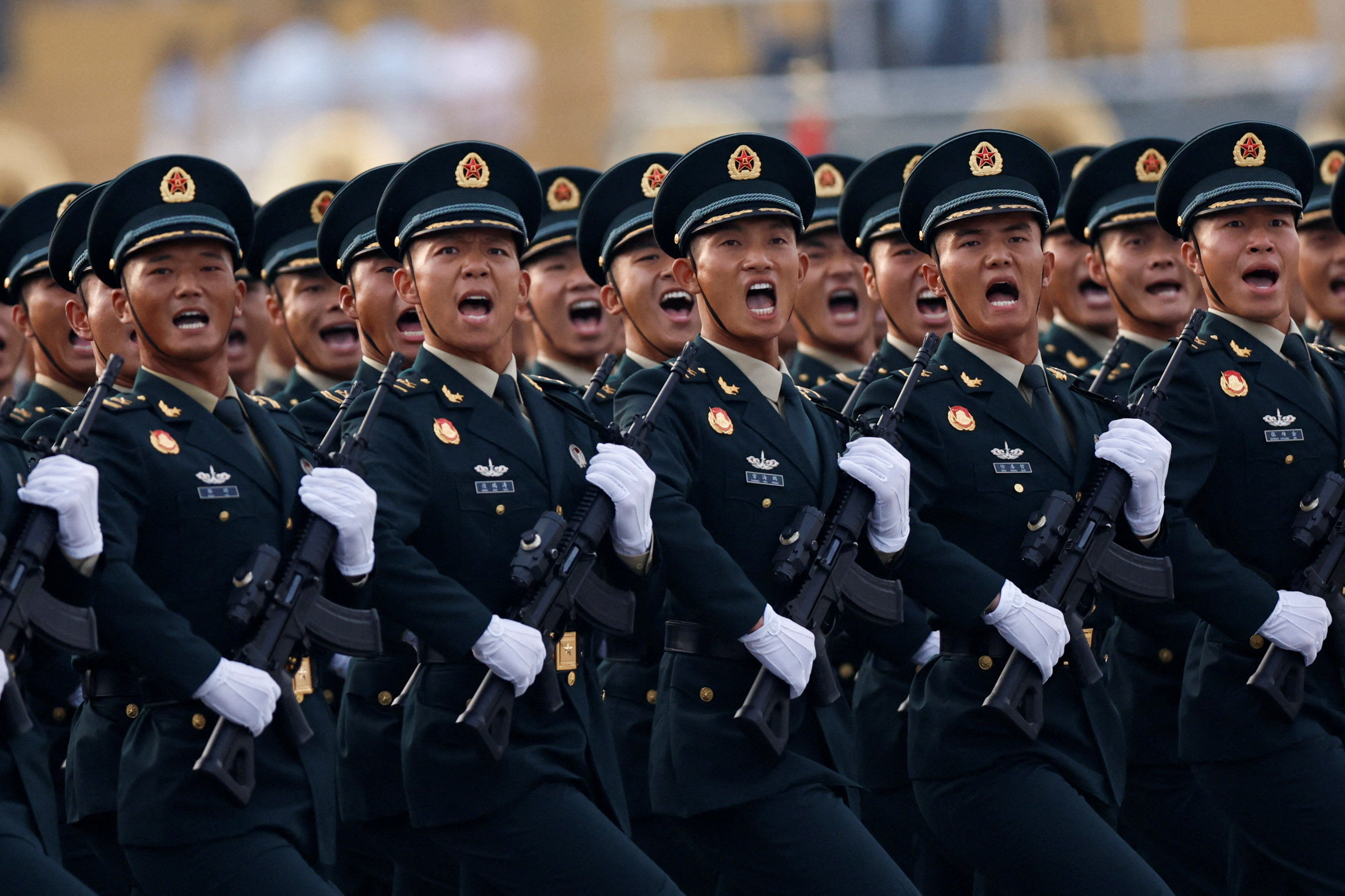 ▲▼中國3日上午在北京天安門進行「中國抗日戰爭暨世界反法西斯勝利80周年」閱兵活動。（圖／路透）