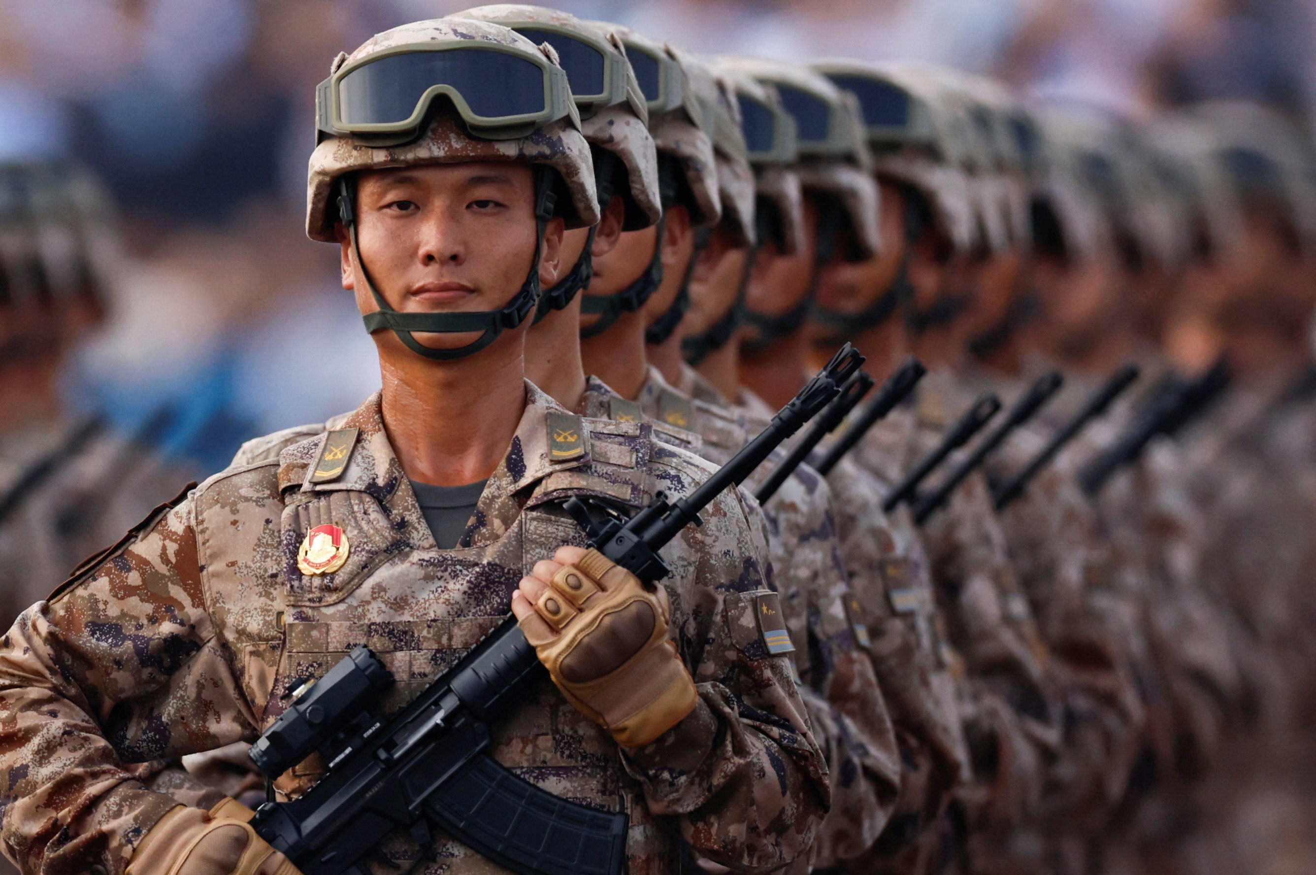 ▲▼中國3日上午在北京天安門進行「中國抗日戰爭暨世界反法西斯勝利80周年」閱兵活動。（圖／路透）