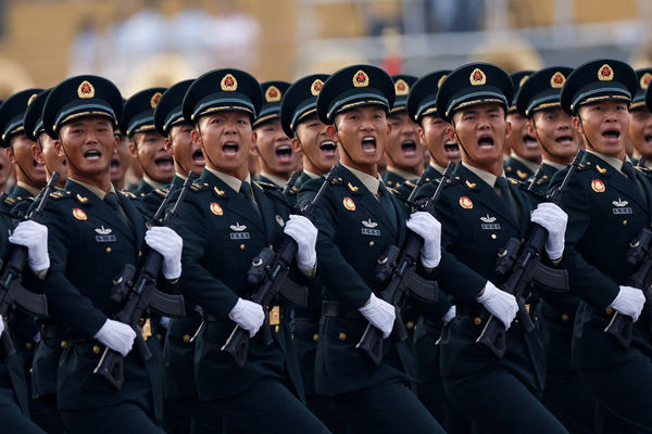 ▲▼中國3日上午在北京天安門進行「中國抗日戰爭暨世界反法西斯勝利80周年」閱兵活動。（圖／路透）