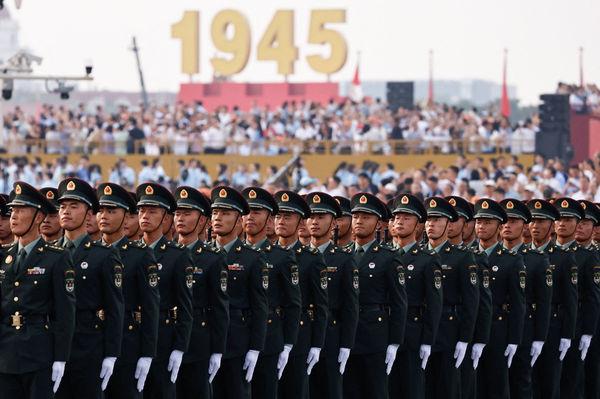 ▲▼中國3日上午在北京天安門進行「中國抗日戰爭暨世界反法西斯勝利80周年」閱兵活動。（圖／路透）