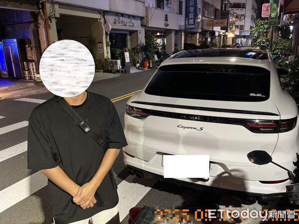 ▲▼酒駕男子為方便代駕接車，從地下停車場開出結果被酒測。（圖／警方提供，下同）