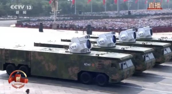▲解放軍海軍LY-1艦載激光（雷射）武器。（圖／翻攝央視）