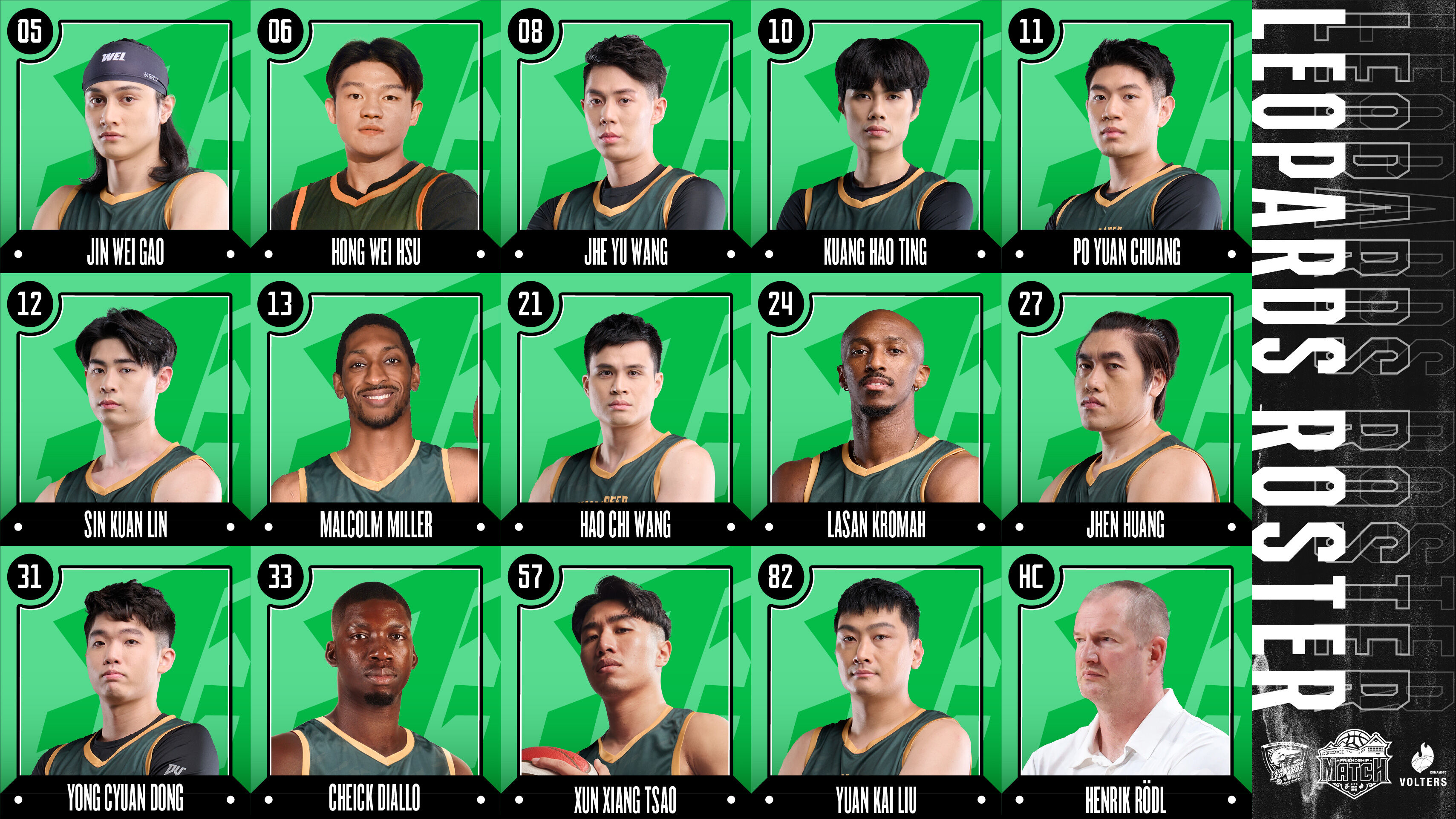 ▲▼台日友好城市交流賽轉播資訊；雲豹陣容；熊本陣容。（圖／雲豹提供）