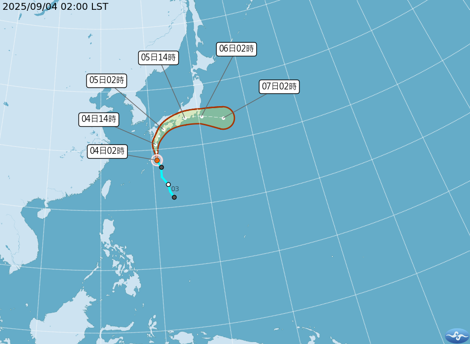 ▲▼琵琶颱風生成。（圖／中央氣象署）