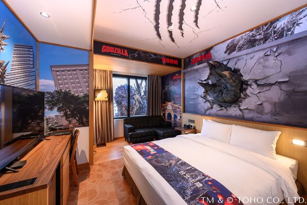 ▲哥吉拉主題房內充滿濃厚的哥吉拉元素。（圖／Klook提供）