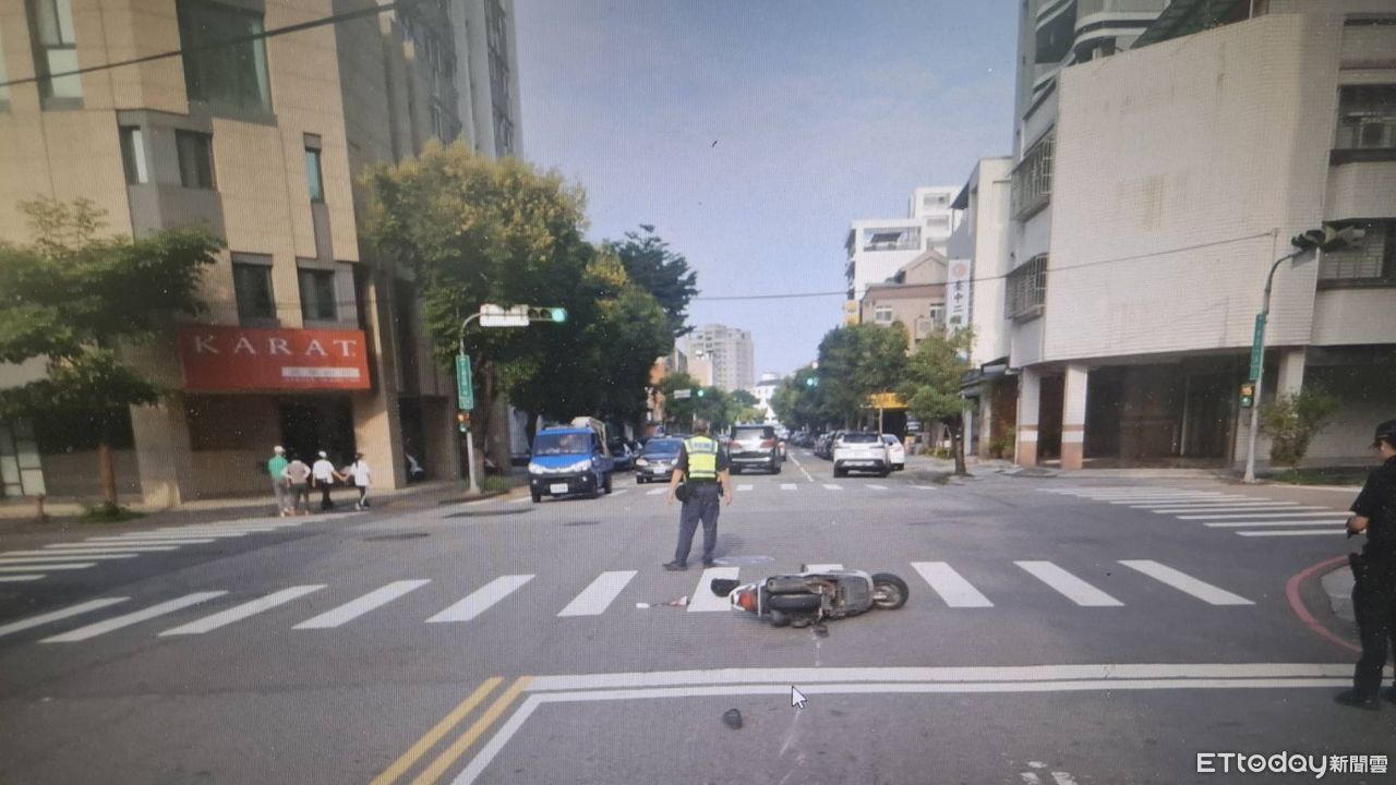 台中今早3起長輩車禍！阿北騎車左轉與轎車相撞　意識模糊送醫