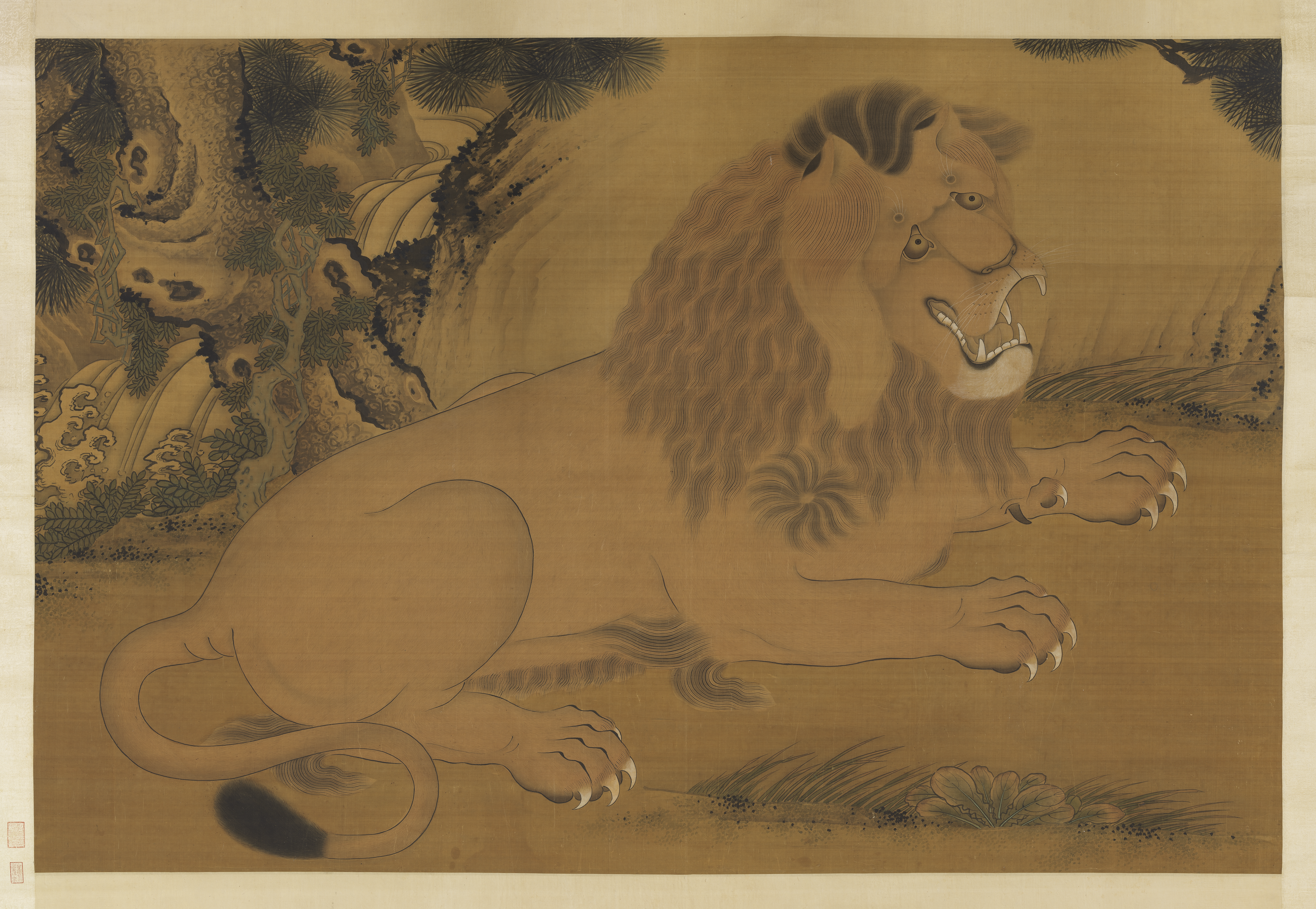 ▲▼故宮大貓〈清人狻猊圖〉、小貓〈墨玉貓〉，前進歐洲捷克國家博物館展出。（圖／國立故宮博物院）