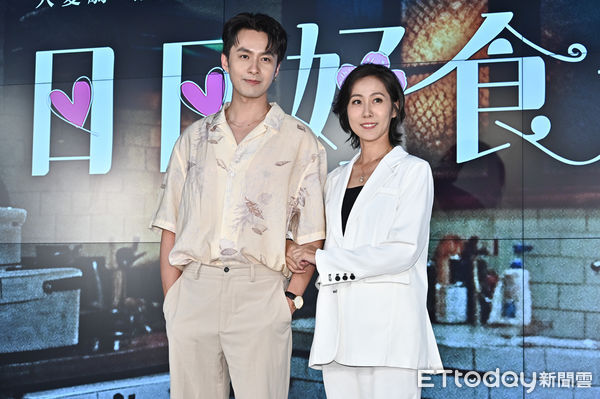 ▲▼大愛劇《日日好食光》首映記者會，左起張詩盈、張雁名。（圖／記者李毓康攝）