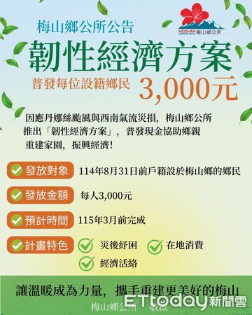 ▲▼   梅山鄉公所宣布啟動「韌性經濟方案」   。（圖／記者翁伊森翻攝）