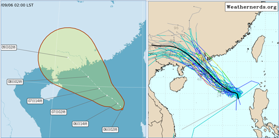 ▲▼「熱帶低壓」在東沙島南方海面，向西北移動，今將發展為「輕颱塔巴」。（圖／洩天機教室）