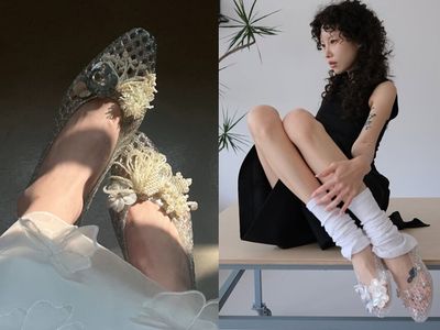 韓國爆紅果凍鞋有超美鑽扣　亮片全都能DIY裝飾