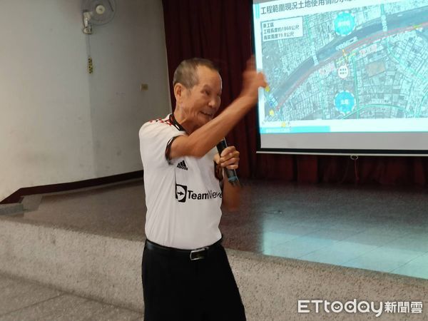 ▲台南北外環第4期工程公聽會再引居民反對聲浪，強調噪音與震動衝擊住家。（記者林東良翻攝，下同）