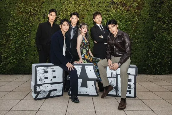 ▲▼張立昂、羅宏正、周予天、林輝瑝、邱偲琹出席出席「亞洲影視內容高峰會」。（圖／達騰娛樂提供）