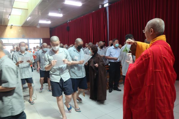 ▲▼法務部矯正署台南看守所3日舉辦「孝親報恩法會」。（圖／法務部矯正署台南看守所提供）