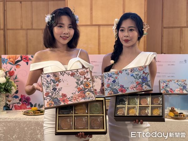 ▲漢來美食推出的月餅禮盒今年預計銷售62萬盒。（圖／記者許宥孺攝）