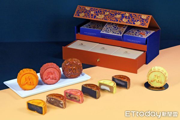 ▲高雄萬豪酒店推出6款不同風味的廣式月餅。（圖／高雄萬豪酒店提供）