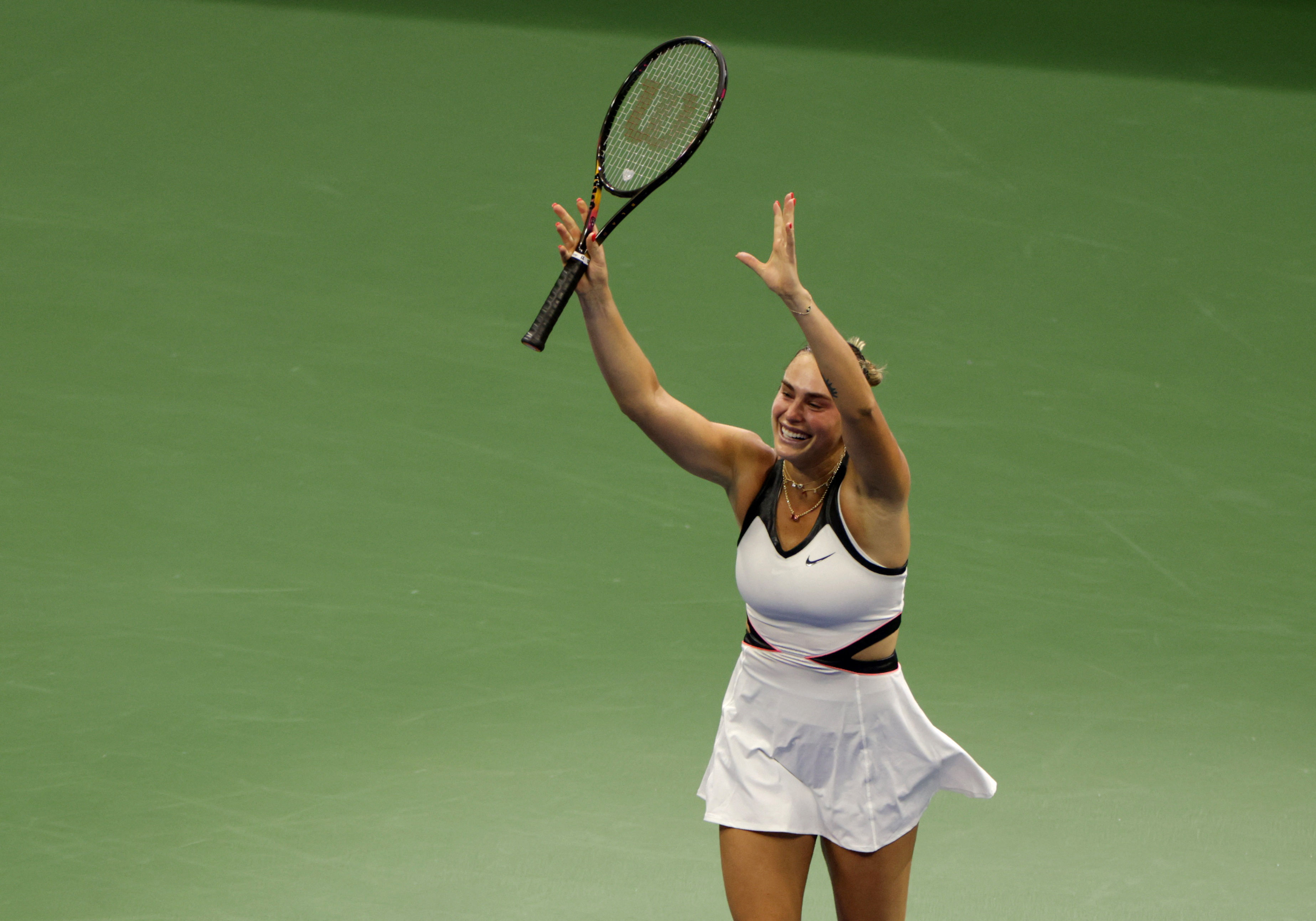 ▲白俄羅斯世界球后莎芭蓮卡美網成功衛冕。（圖／路透）