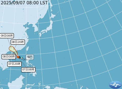 ▲▼塔巴颱風。（圖／氣象署提供）