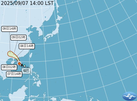 ▲▼塔巴颱風。（圖／氣象署提供）