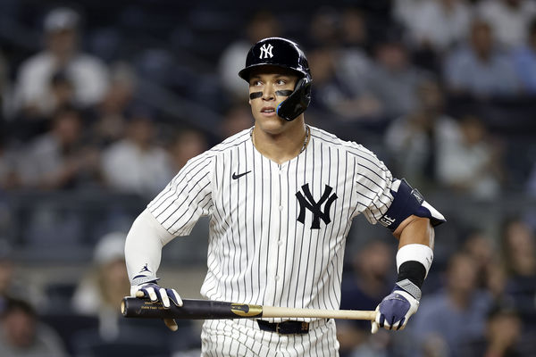 ▲賈吉右外野復出首戰遭藍鳥「測試」　手臂傳球能力引發隱憂。（圖／達志影像／美聯社）