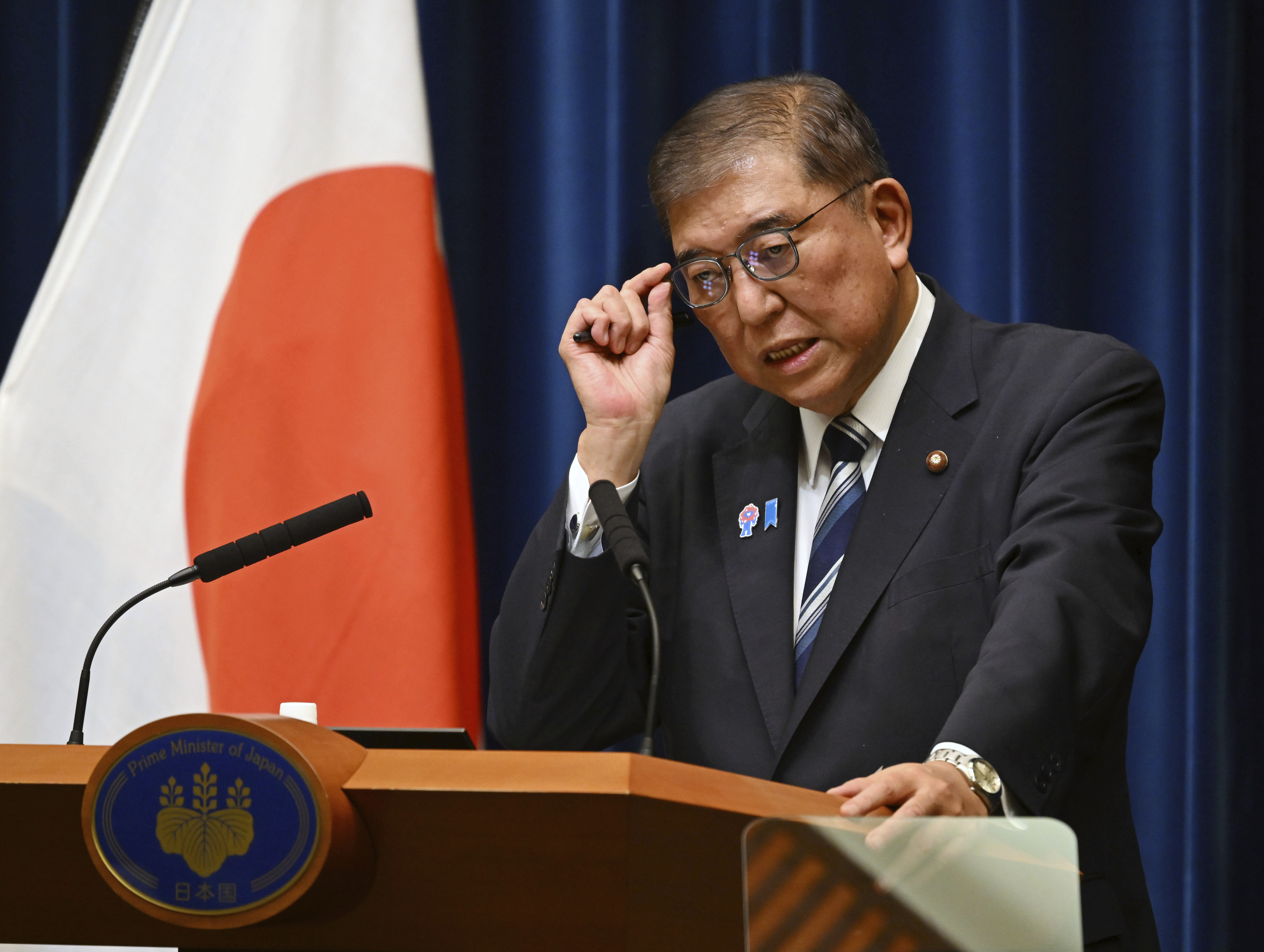 ▲▼日本首相石破茂7日召開記者會，決定辭去自民黨總裁。（圖／達志影像／美聯社）