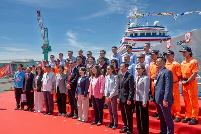 蕭美琴見證1000噸級花蓮艦交船! 「和平從來不是理所當然」