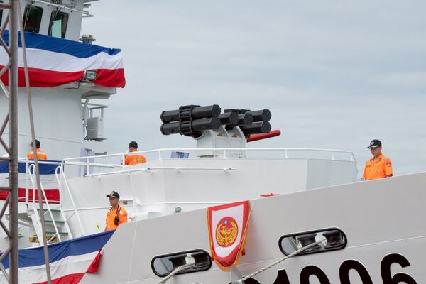 ▲▼副總統蕭美琴8日出席海巡署「1000噸級巡防艦第4艘CG1006花蓮艦交船暨第5艘CG1007命名下水聯合典禮」。（圖／總統府提供）