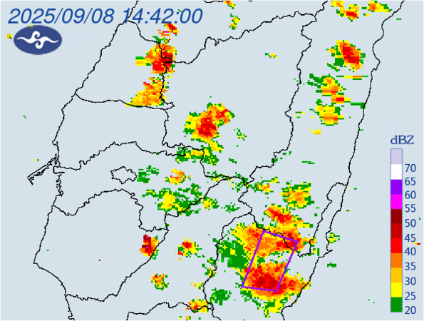 ▲▼大雷雨即時訊息 。（圖／氣象署提供）