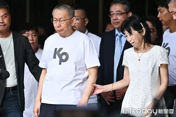 ▲柯文哲、陳佩琪。（圖／記者李毓康攝）