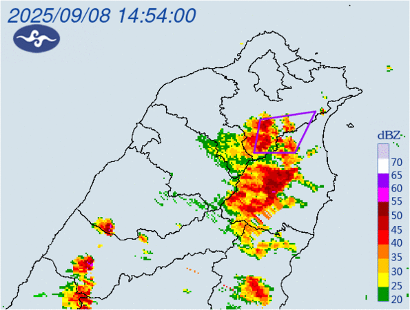 ▲▼大雷雨即時訊息 。（圖／氣象署提供）