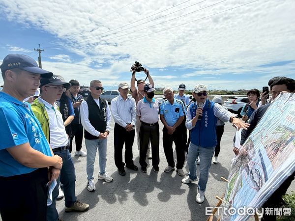 ▲立法委員丁學忠邀集水利署陳建成副署長、縣政府及地方民代針對風災及豪雨復建工程進行會勘。（圖／記者游瓊華翻攝）