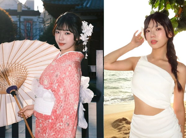 ▲電豹女安汝(左)、筱緹赴美接受當地媒體訪問。（圖／想想時間有限公司）